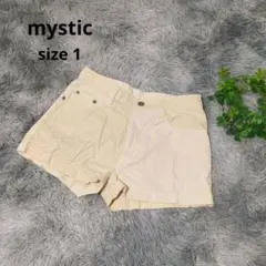 ミスティック mystic ベージュ ストライプ ショートパンツ 【size1】