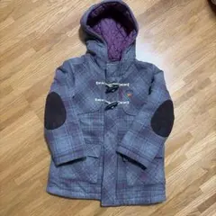 チェック柄フード付き中綿コート　ティンカーベル