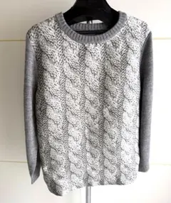 K.T KIYOKO TAKASE キヨコ タカセ グレー ケーブル柄ニットのサムネイル