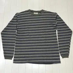 90s USA製 BALE DYED ボーダー 長袖Tシャツ ロンT ビンテージ 90s USA製 BALE DYED ボーダー 長袖Tシャツ ロンT ビンテージ - メルカリ