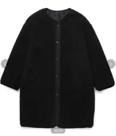 【WEB限定カラー:ブラック】【2WAY】リバーシブルボアロングブルゾン