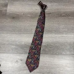 LANVIN 花柄 ネクタイ シルク製