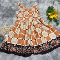 DIP DROPS ディップドロップス 花柄 ノースリーブ 膝丈ワンピースのサムネイル