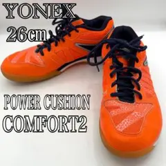 ヨネックス パワークッション 26cm バドミントン シューズ オレンジのサムネイル