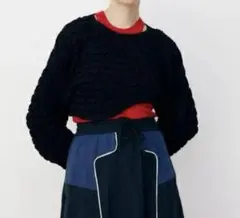 HeRIN.CYE（ヘリンドットサイ）Wave hem knit topsのサムネイル