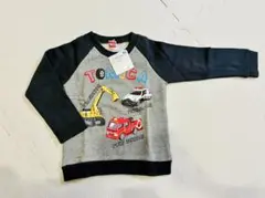 新品トミカ トレーナー 100cm グレー/ネイビー