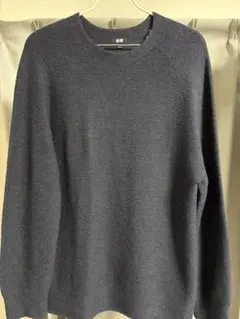 ユニクロ　3Dクルーネックセーター　Lサイズ　ネイビー