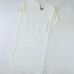 フリーサイズ ワンピース 長袖 アイボリー レディース フリー