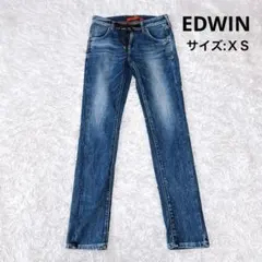 【極美品】EDWIN JERSEYS 日本製 デニムジーンズ　赤タグ レディース