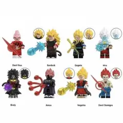 レゴ互換 ドラゴンボール キャラクター 8体セット (1) ミニフィグ