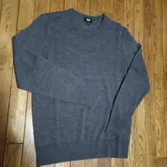 （新品）ユニクロ　メリノクルーネックセーター　グレー　Sサイズ