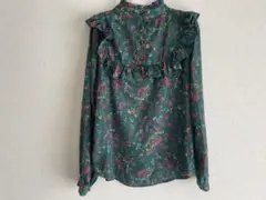 グレイル grl 花柄シャツ ボタンシャツ グリーン