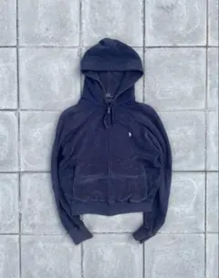 90s ポロバイラルフローレン フルジップパーカー パイル生地 古着ヴィンテージ