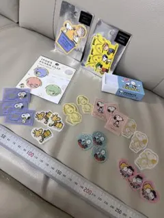 PEANUTS スヌーピー シール＋ステッカー＋付箋付きクリップセット