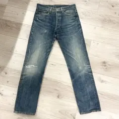 Levi's 501 ダメージストレートデニム W32