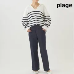 【美品】プラージュ ストレッチセンタープレスクロップドパンツ 38 デニムのサムネイル