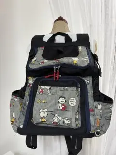 ペットパラダイス　Snoopy　ヒッコリー柄　ハグ＆リュックキャリーバッグ