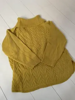 CAFii イエローハイネックニット