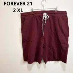 美品✨FOREVER 21 バーガンディ ショートパンツ 2XL タグ付き