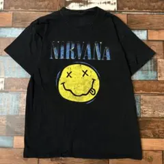 ビンテージ　古着　NIRVANA ニルヴァーナ　バンド　メンズ　半袖tシャツ　黒のサムネイル