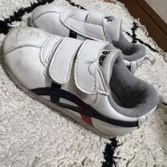 ホワイト ベルト付きスニーカー