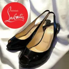 Chritian Louboutin オープントゥ/パンプス　ヒール　エナメル