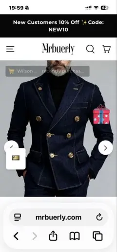 新品未使用　Mrbuerly スーツ　サイズM