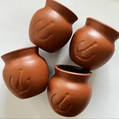 ⁠【人気】素焼き ミニ壺4個セット /多肉植物 鉢 一輪挿し DIY⁠のサムネイル