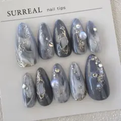 No.538【現品】ネイルチップ Msize 成人式 ニュアンス 和装 振袖