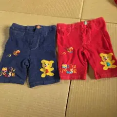 ミキハウス デニム風スパッツ 2点セット 80