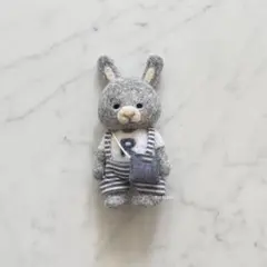 デニムのうさぎくん。ぬいぐるみ アーティストベア テディベア アート