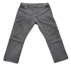 wrangler グレー ストレートデニムパンツ