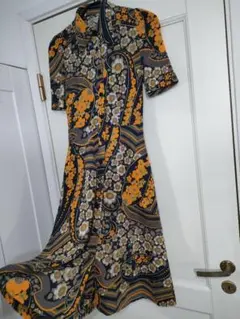 レア✦Barbizonバービゾン　70年代ヴィンテージワンピース　M　美品