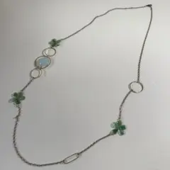 ネックレス　フラワーモチーフ ワイヤージュエリー