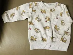 犬イラスト グレー トレーナー　80サイズ　ベビー　キッズ　柴犬