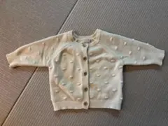 プティマイン★petit main カーディガン 70 クリーム色