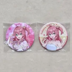 さくらみこ 極楽湯コラボ 缶バッジ 等身