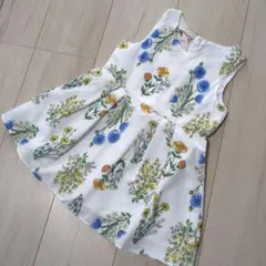 ※即日発送 petit main 新品フラワーワンピース 90cm