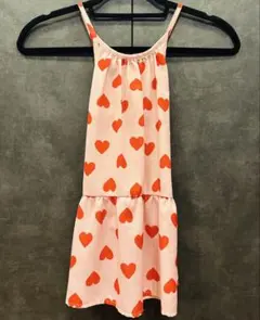 キッズ ハート柄 ノースリーブ ワンピース