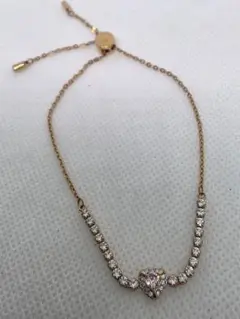 フォリフォリ 10K ピンクゴールド ブレスレット プチダイヤ0.03ct 