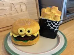 手作りスクイーズ ハロウィンバーガー＆ポテトセット