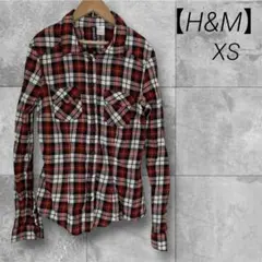 H&M チェックシャツ　シャツ　羽織り　春　夏　エイチアンドエム　くびれ　XS