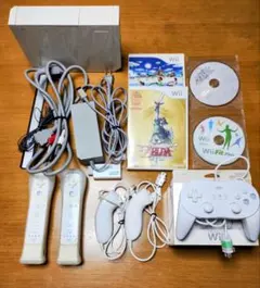 【二人で遊べる】wii フルセット リモコン2個 ソフト クラシックコン付き