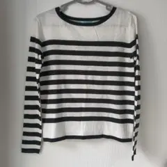 LaLeua ボーダー長袖ニット