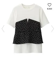 【最終お値下げ❗新品】GU ドットビスチェコンビT