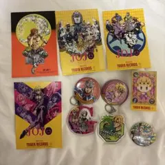 JOJOの奇妙な冒険 タワーレコード コラボグッズ　缶バッチアクリルキーホルダー