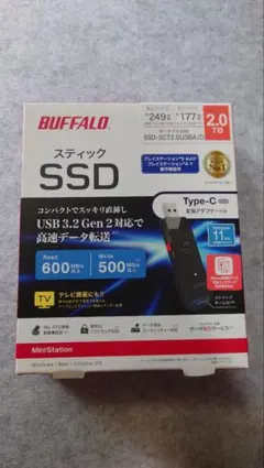☆新品☆ BUFFALO SSD 2.0TB SSD-SCT2.0U3BA/Dのサムネイル