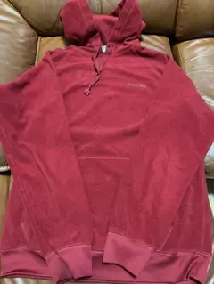 Columbia 赤 フード付きパーカー L