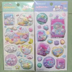 新品未開封★サンリオ☆わたあめカプセルシール 2種セット★ポップデコパーティー