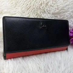 ✨美品✨クリスチャンルブタン 長財布 パロマ レザー 黒×赤 スニーカーズソールのサムネイル